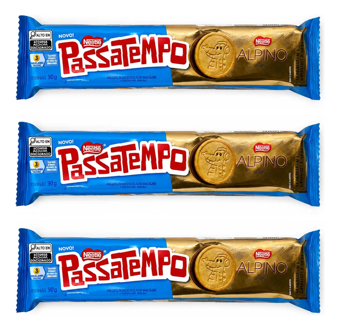 Biscoito Recheado Passatempo (3x90g)